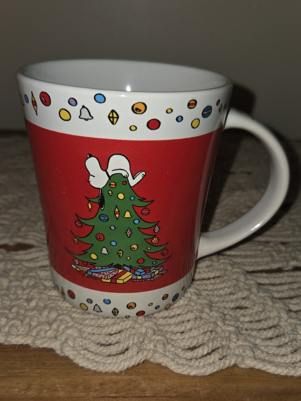 Peanuts Snoopy And Lucy Christmas Tree Mug